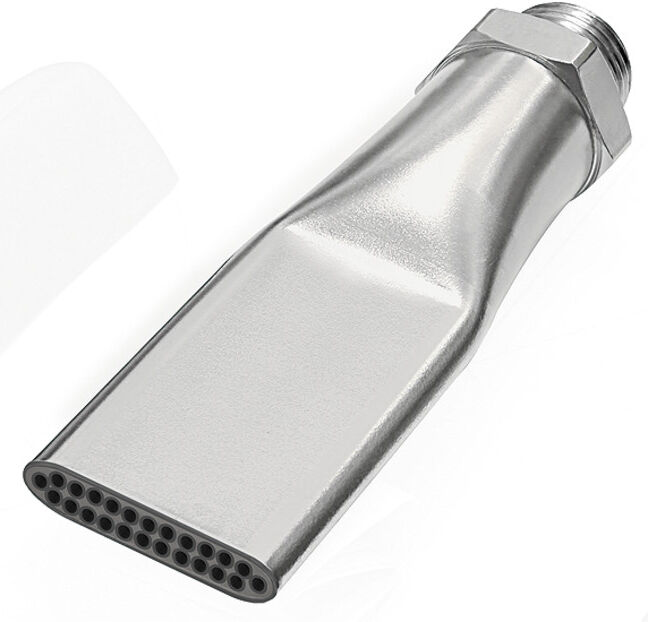 Riegler Buse plate silencieuse, G 3/8 AG, MS nickelé, largeur buse 29 mm, 15 (30.405)