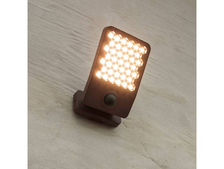 LUTEC LED-Sensor-Außenwandlampe ATLANTIS, dunkelgrau, 22 cm, IP54 ATLANTIS, alu / grau / zink, Aluminium, Modern