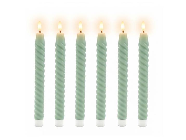 Relaxdays Lot de 6 bougies LED en cire