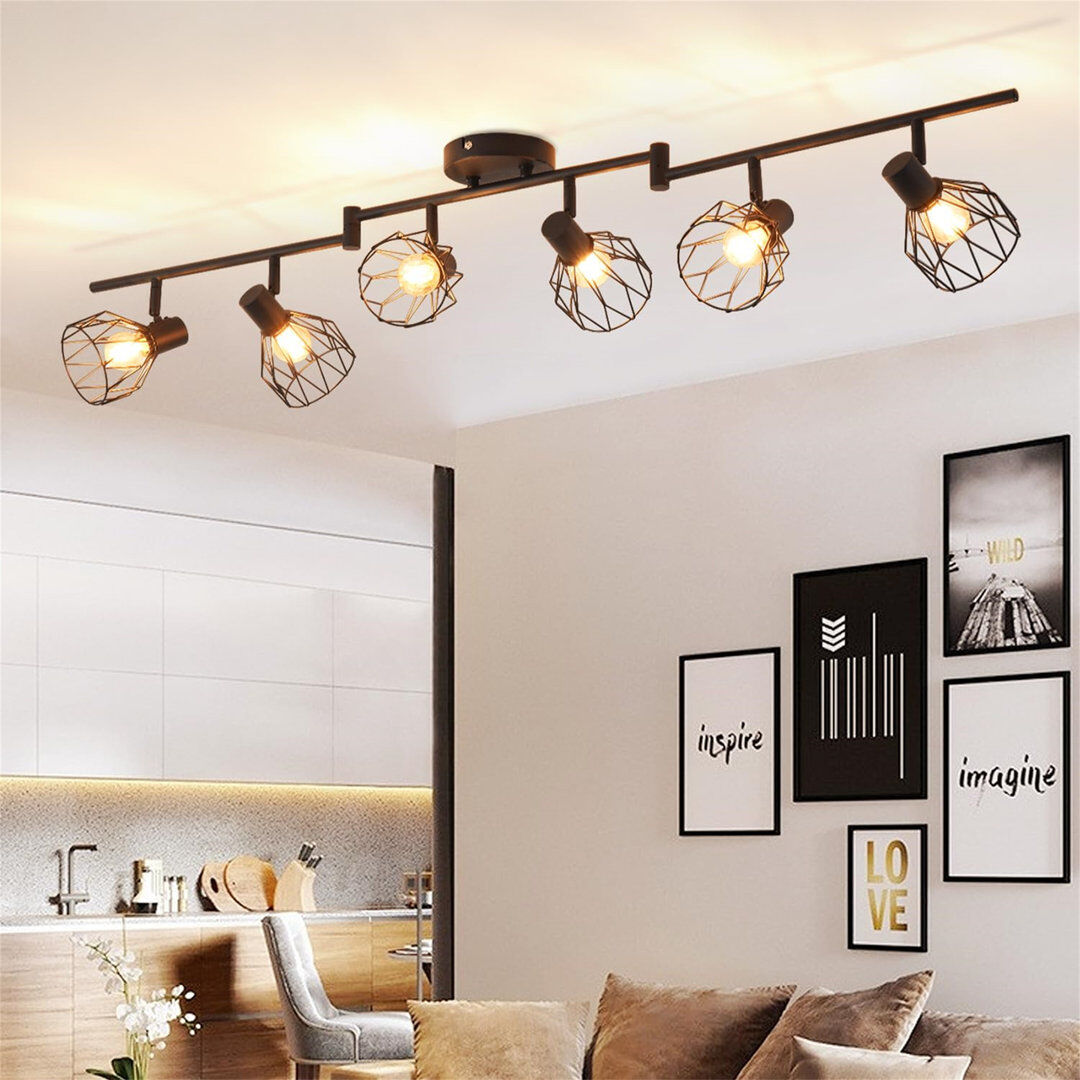 Borough Wharf Alianny Chandelier Matte Black 22cm H X 118cm W X 12cm D