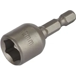 wolfcraft, Steckschlüssel + Stecknuss, 1 Steckschlüssel CV, l=50mm, SW 12 (12 mm)