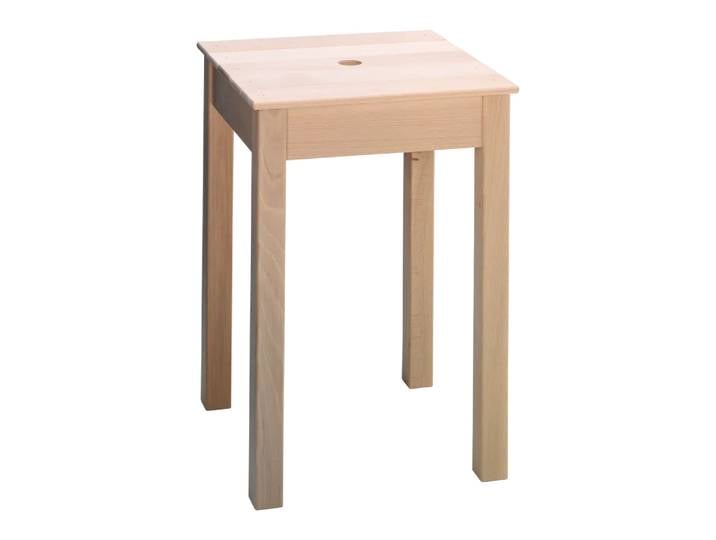 Hocker Taburett, Edy&liv, buchefarbig, Holz