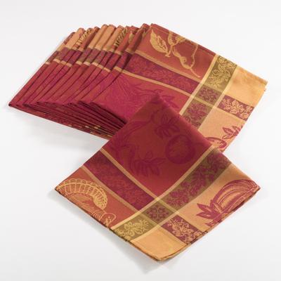 Saro Lifestyle Thanksgiving Collection Jacquard Plaid Napkin (Set of 12)