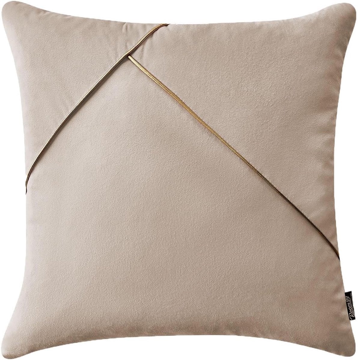 Decoratieve Sierkussensloop Fluweel Beige 45x45 cm