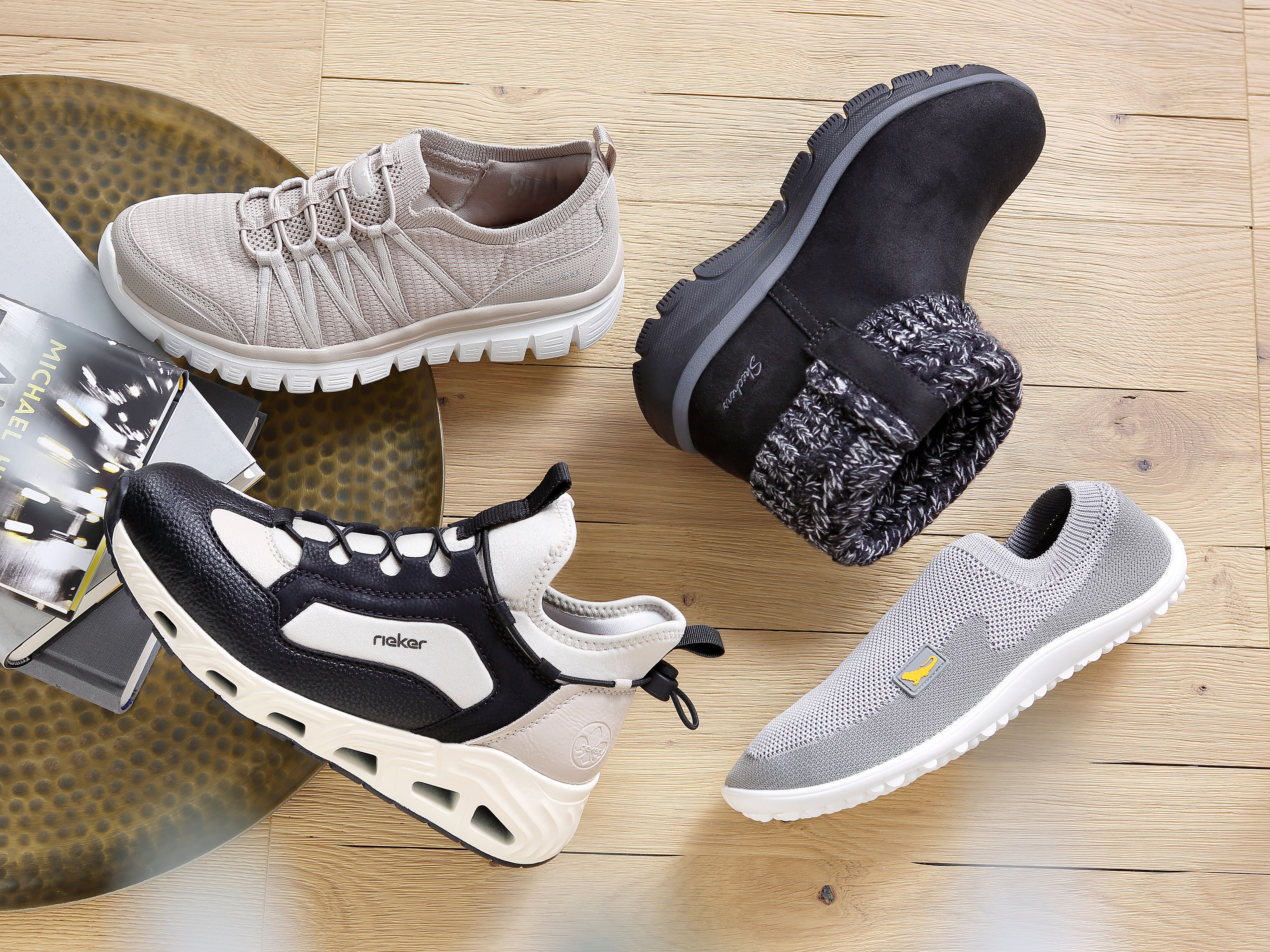 Barfussschuh LEGUANO "SCORE", Damen, Gr. 43, grau, Textil, kontrastfarbene Details, Schuhe Barfussschuh, Bequemschuh, Flats, Komfortschuh, für Maschinenwäsche geeignet grau 43