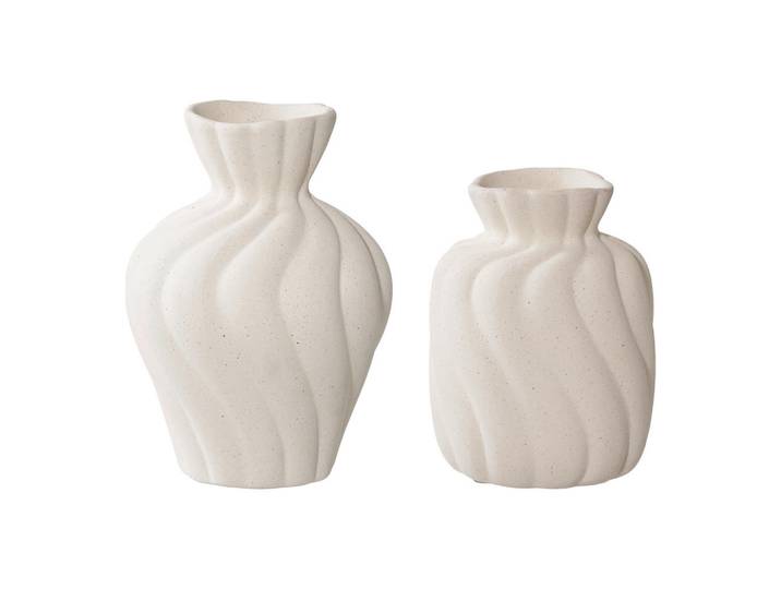 Vasen-Set Vase, Weiß, Keramik, organisch, 10.5 cm, zum Stellen, Dekoration, Vasen, Keramikvasen