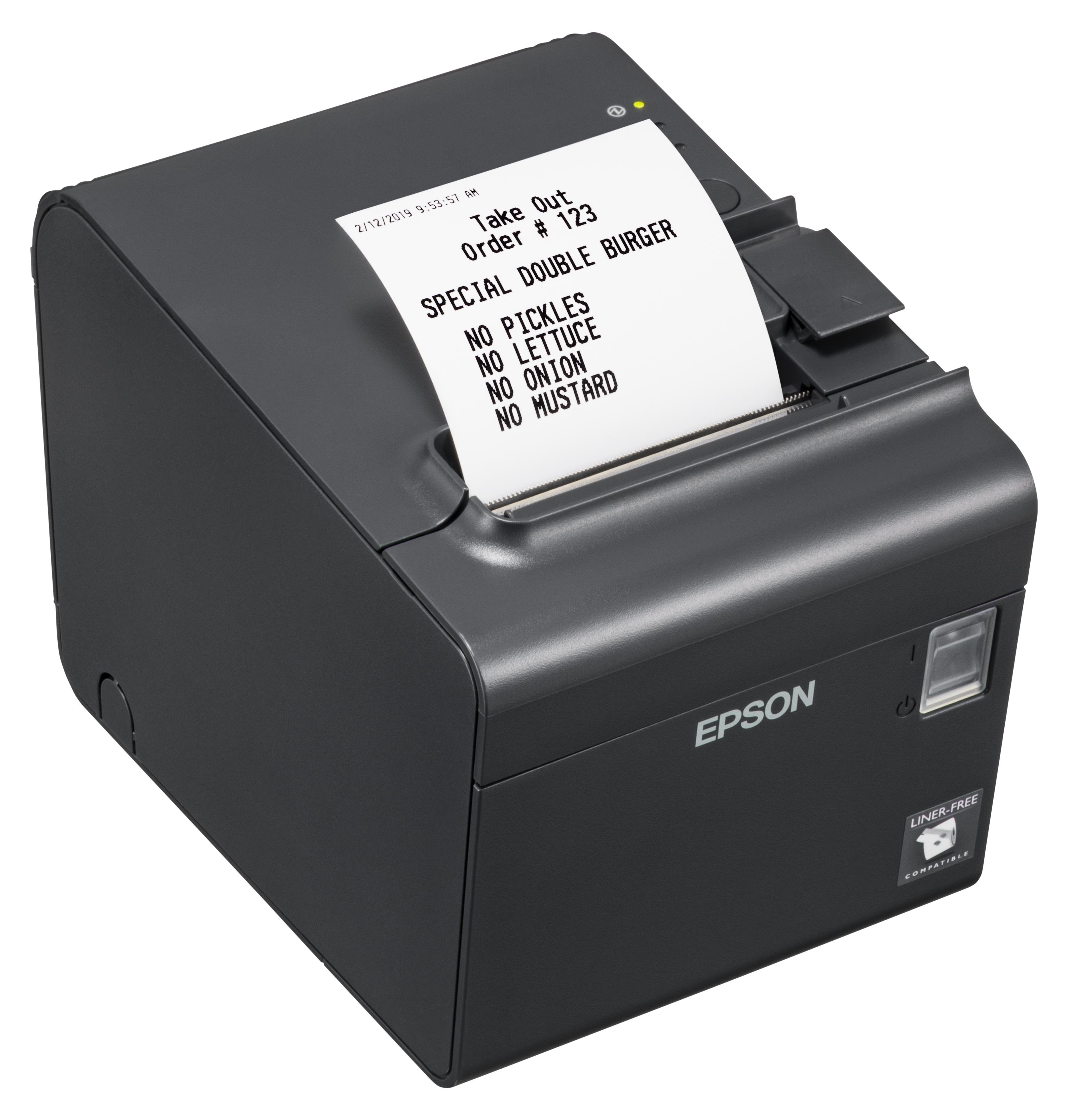 Epson TM-L90LF (688), Thermodirekt, 203 x 203 DPI, 90 mm/sek, Kabelgebunden, Grau