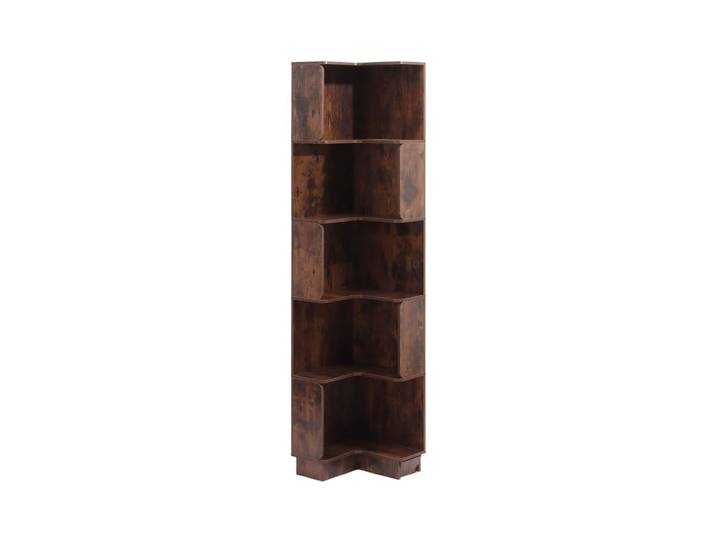 Bibliothèque 6 étagères en mdf bois foncé 175x38,5x37,5