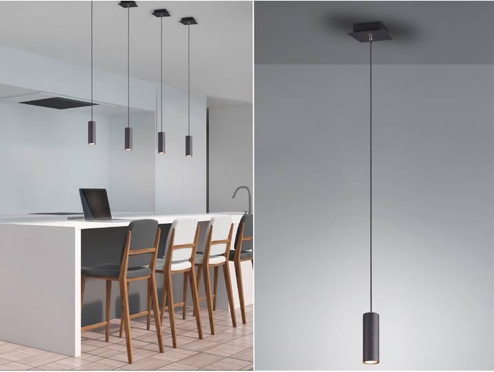 Trio Leuchten Pendelleuchte Marley schwarz matt