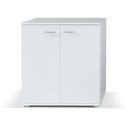KOMMODE MICHELE 71/75/35 cm mit 2 Türen Weiß