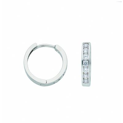 Paar Creolen ADELIA´S "Damen Goldschmuck", silber, Ohrringe, Damen, Damen, Gold, 333 Gold mit Zirkonia Goldschmuck für Damen