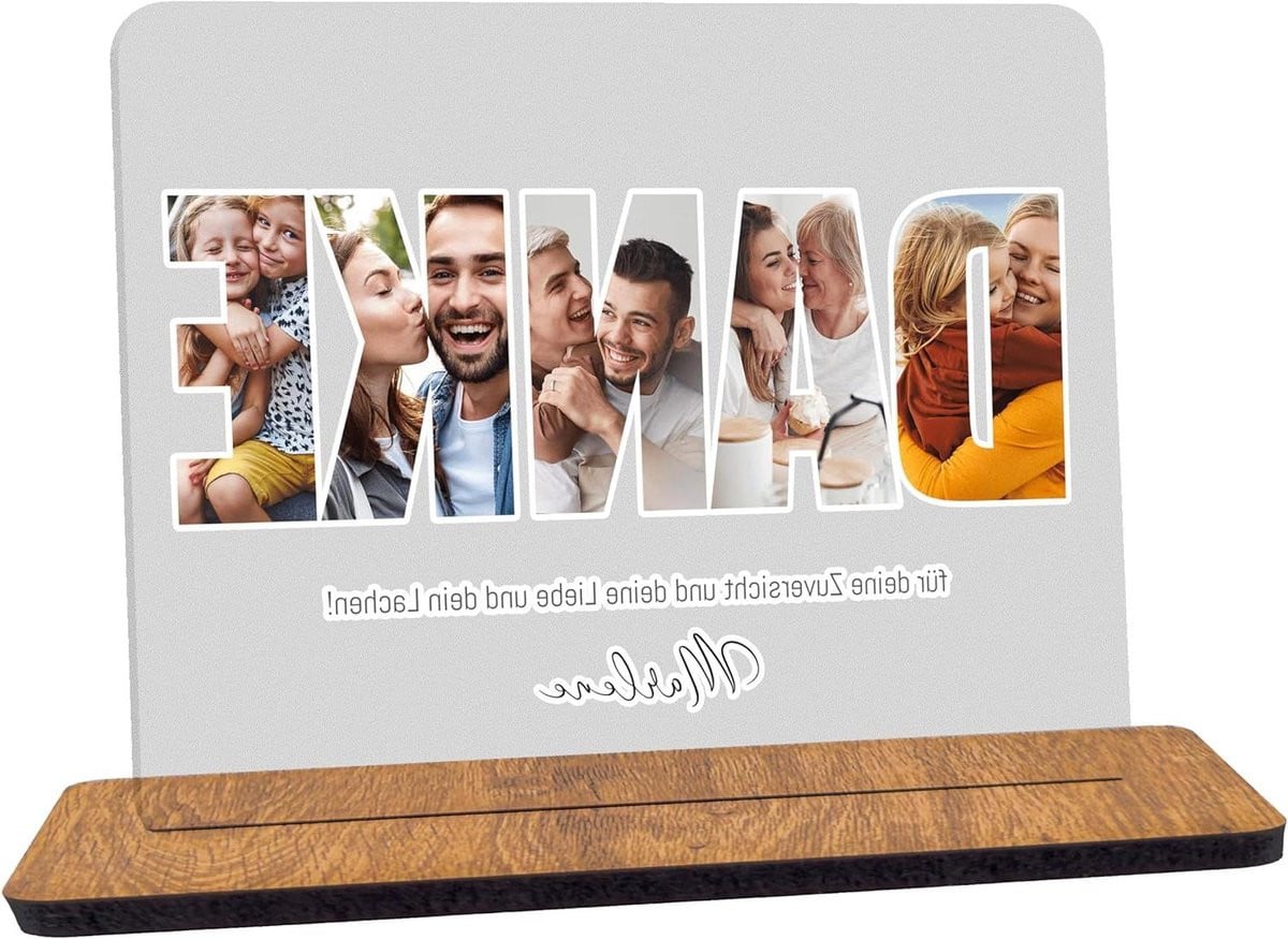 Persoonlijk Acrylglas Fotocadeau met Eigen Foto en Tekst - Bedankt Design