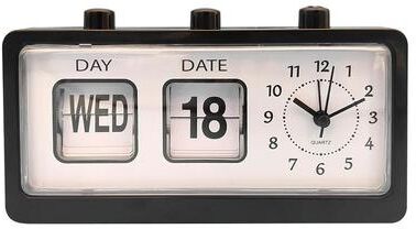 Uplift Picks Retro Manual Flip Calendar Desk Clock With Day Date Display Retro Manual Flip Calendar Desk Clock With Day Date Display