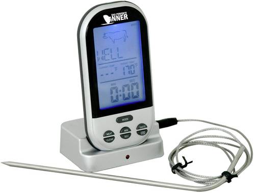Techno Line Grill-Thermometer Alarm, Überwachung der Kerntemperatur WS 1050°C /°F-Anzeige