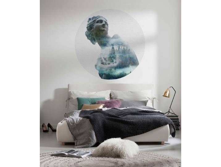Fotobehang - Gaia 125x125cm - Rond - Vliesbehang - Zelfklevend