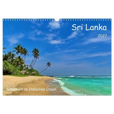 Sri Lanka, Schönheit im Indischen Ozean (Wandkalender 2027 DIN A3 quer), CALVENDO Monatskalender