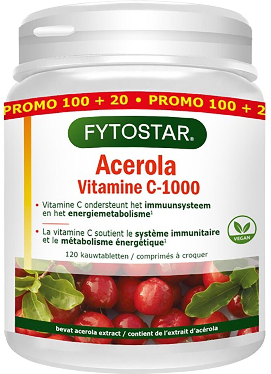 Fytostar Vitamine-Energie Vitamine C 1000 & Acerola 120 Comprimés