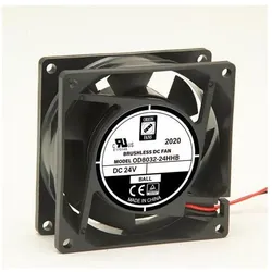 RS PRO DC axial fan, 80x32mm 94.4cu.m/h 24V (80 mm), PC Lüfter, Schwarz