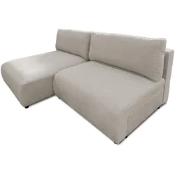 ECKSOFA Sora mit Schlaffunktion, Bettkasten und extra tiefer Komfortzone aus hochwertigem Taupe Strukturstoff