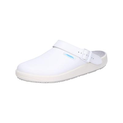 Pantolette ABEBA "Clog", Damen, Gr. 41, weiß, Obermaterial: 100% Rindsleder Leather cow., Schuhe Pantolette