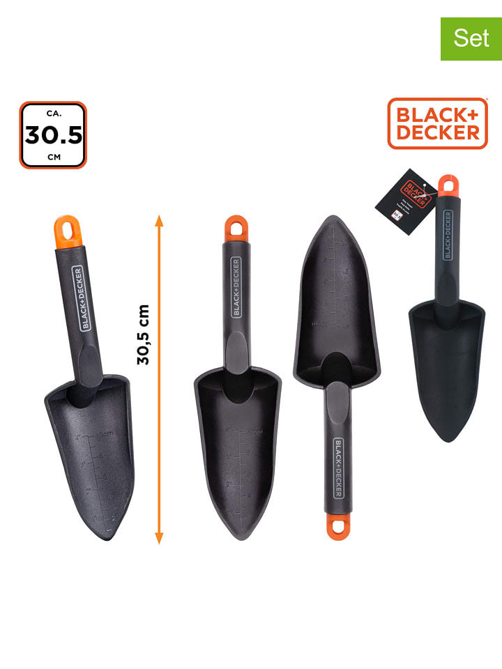 Black & Decker 2er-Set: Gartenschaufeln in Schwarz - (H)30,5 cm - onesize