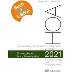 HOAI 2021 – Textausgabe mit Interpolationstabellen - mit E-Book (PDF), Fachbücher von Anke Eich, Rainer Eich