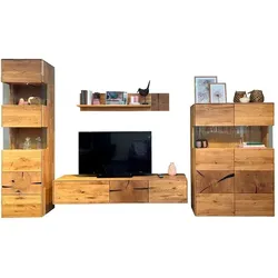 G+K Vitrine Austin Holz Braun Wildeiche