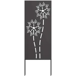 vidaXL Garten dekoratives Panel Sonstiges Schwarz 50 x 140 cm