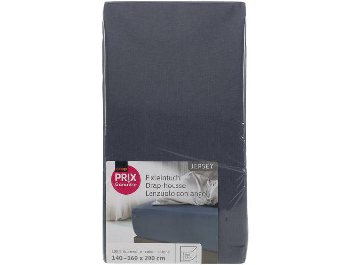 Prix Garantie Fixleintuch Jersey grau 160x200cm