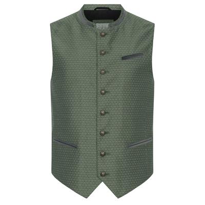 Trachtenweste NÜBLER "Trachtengilet Malik", Herren, Gr. 46, grün, Obermaterial: 100% Baumwolle CO. 100% Baumwolle CO., Westen