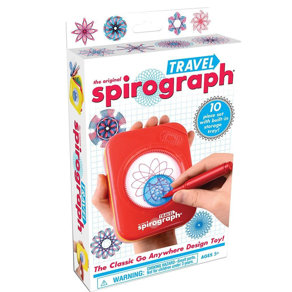 Playmonster Travel Spirograph voor kinderen vanaf 5 jaar, rood
