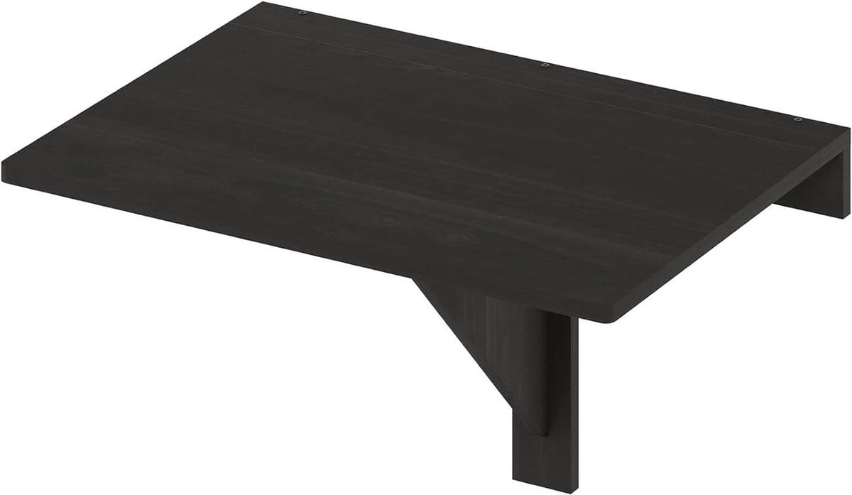 Ruimtebesparende wandmontage klaptafel in hout espresso