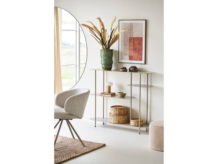 Étagère Bazary asymétrique Fer thermolaqué Beige 97cm