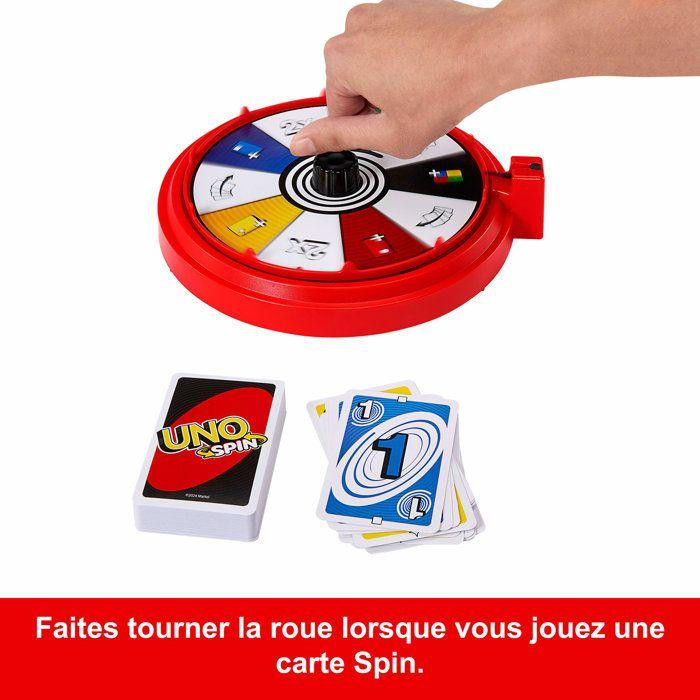 Mattel UNO Wizz kaartspel met interactief wiel, geschikt voor kleurenblinden, vanaf 7 jaar
