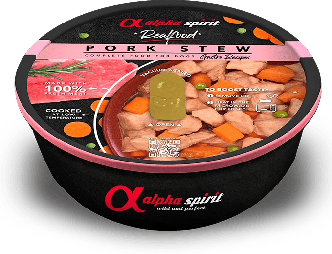 Alpha Canine RealFood Guisado de Porco 9 unidades x 80g