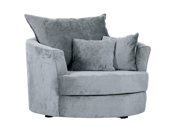Carryhome Sessel, Hellblau, Metall, Füllung: Polyester, Schaumstoffflocken,Polyester, Schaumstoffflocken, 115x72x115 cm, Sitzfläche 360° drehbar, Wohnzimmer, Sessel, Sonstige Sessel
