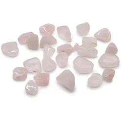 Bag of 24 Small African Tumble Stones - Rose Quartz
