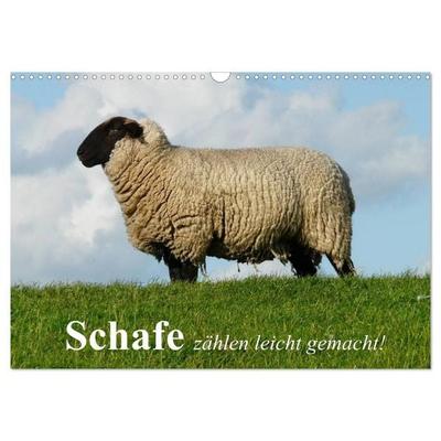 Schafe zählen leicht gemacht! (Wandkalender 2027 DIN A3 quer), CALVENDO Monatskalender