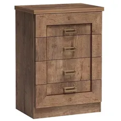 KOMMODE UDINE 63/90/44cm mit 4 Schubladen Türen Bronzefarben