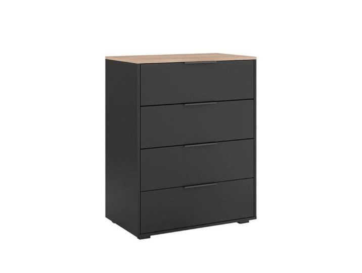 Sideboard Betti 80x101.9cm avec 4 tiroirs Anthracite/Sonoma Vicco 41617