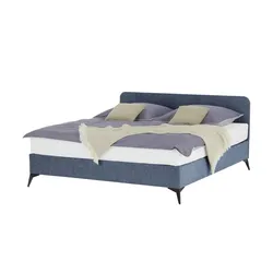 Polsterbett mit Matratze Simply , blau , Maße (cm): B: 161 H: 90