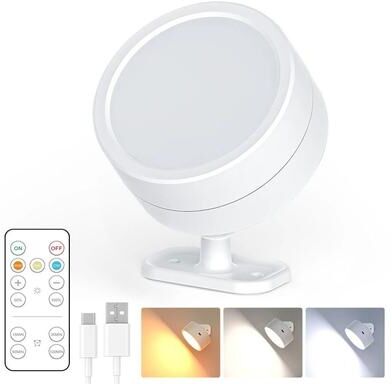Uplift Picks Rechargeable RGB Wall Sconce With Remote And 360 Degree Rotation white (3 Colors)