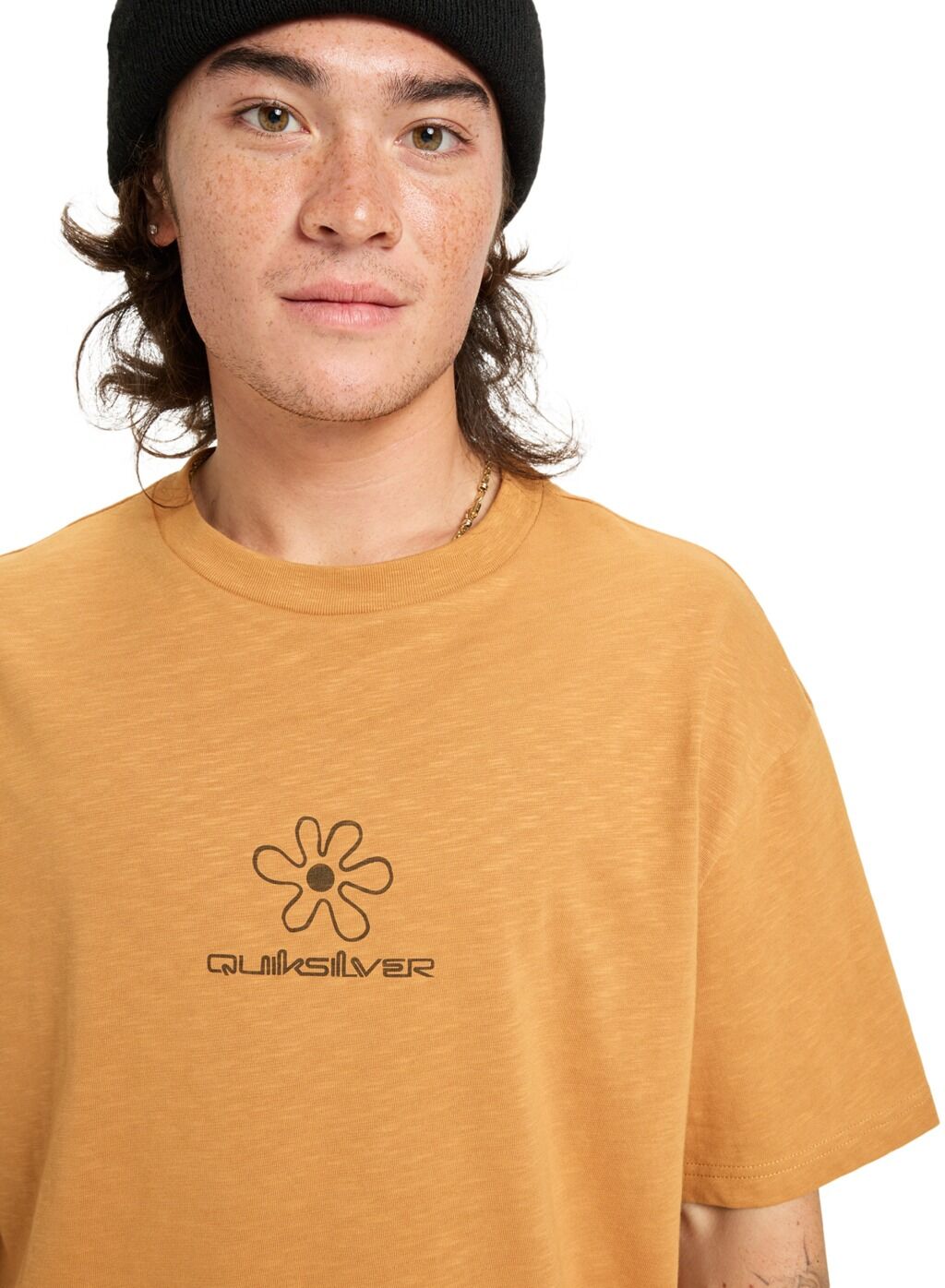 T-Shirt QUIKSILVER "Cl Skipping Stones", Herren, Gr. XL, almond, Obermaterial: 100% Baumwolle., Shirts T-Shirt