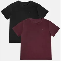 MOMENTUM LAUF T-SHIRT - Schwarz | Bordeaux - L