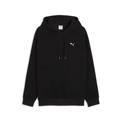 Hoodie PUMA "Essentials Elevated Relaxed Winter-Hoodie Herren", Herren, Gr. XXL, schwarz, Obermaterial: 100% Polyester. Rippe: 97% Baumwolle, 3% Elasthan, relaxed fit, Sweatshirts Hoodie