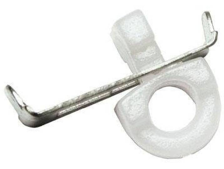 Feststeller GARDINIA Feststeller Gr. 1, beige (naturweiß), B:7cm H:1cm L:10,7cm, Kunststoff, Gardinenbefestigungen, Feststeller, fixiert den Stoff
