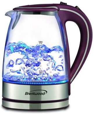 Brentwood KT-1900PR Royal Edition Purple Steel/ Glass 1.7-liter Cordless Electric Kettle
