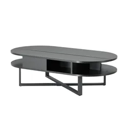 Couchtisch  Giglio , schwarz , Maße (cm): B: 60 H: 35
