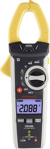 Multimetrix CM 604 Stromzange digital inkl. Tasche CAT III 600V Anzeige (Counts): 4000