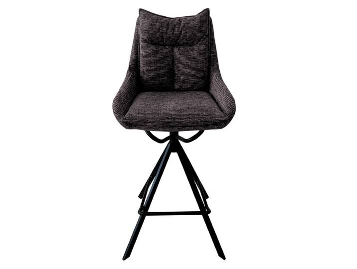 Barhocker CABANA B Textil Metall 50 x 50 x 119 cm Grau/Schwarz